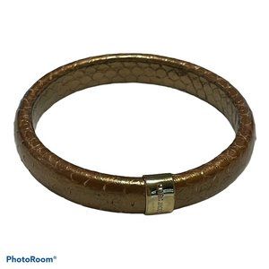 marc jacobs faux brown copper snake skin bangle